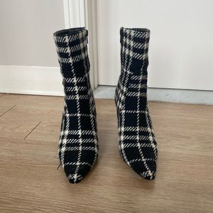 Burberry Plaid Ankle Boots